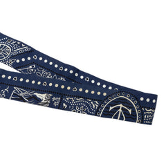 エルメス ツイリー Entre Ciel et mer Bandana 空と海の間 スカーフ ネイビー ホワイト シルク レディース HERMES 中古