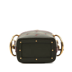 クロエ ロイ ミニ バケットバッグ ハンドバッグ ショルダーバッグ 2WAY ワインレッド グリーン レザー レディース Chloe 【中古】