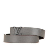 ルイ ヴィトン タイガ グラシエ サンチュール LVイニシャル ベルト 85/34 M6898 グレー レザー メンズ LOUIS VUITTON 【中古】