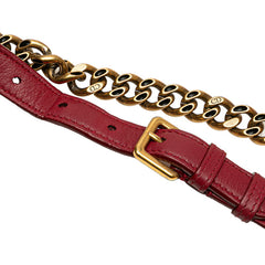 ディオール ディオラマ スタッズ ショルダーバッグ レッド レザー レディース Dior 【中古】