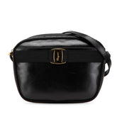 サルヴァトーレフェラガモ ヴァラ ショルダーバッグ ブラック レザー レディース Salvatore Ferragamo 【中古】