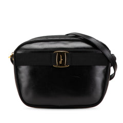 サルヴァトーレフェラガモ ヴァラ ショルダーバッグ ブラック レザー レディース Salvatore Ferragamo 【中古】