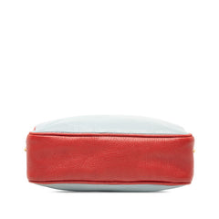 ミュウミュウ ロゴ ショルダーバッグ レッド グレー レザー レディース MIUMIU 【中古】
