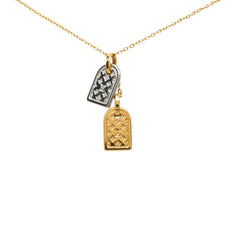 ルイ ヴィトン ネックレス ナノグラム ネックレス M63141 ゴールド シルバー メッキ メタル レディース LOUIS VUITTON 【中古】