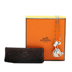 エルメス タリスマン ドラゴン ネックレス シルバー メタル レディース HERMES 【中古】