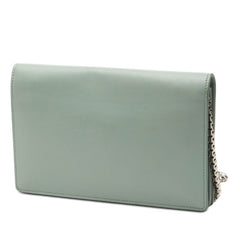バレンシアガ チェーン ショルダーバッグ ウォレット 420837 ブルー系 レザー レディース BALENCIAGA 【中古】