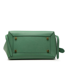 セリーヌ ベルトバッグ ハンドバッグ ショルダーバッグ 2WAY グリーン レザー レディース CELINE 【中古】