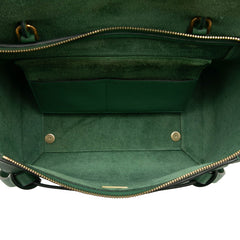 セリーヌ ベルトバッグ ハンドバッグ ショルダーバッグ 2WAY グリーン レザー レディース CELINE 【中古】