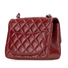 シャネル マトラッセ ココマーク 斜め掛け チェーン ショルダーバッグ レッド ボルドー キャビアスキン レディース CHANEL 【中古】