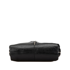 フェンディ ズッカ アンジップド ハンドバッグ トートバッグ 8BR623 ブラック レザー レディース FENDI 【中古】