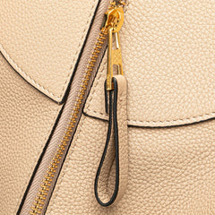 ロエベ アナグラム ハンモック ミディアム ハンドバッグ ショルダーバッグ 2WAY ベージュ レザー レディース LOEWE 【中古】