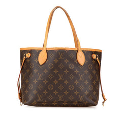 ルイ ヴィトン モノグラム ネヴァーフルPM ハンドバッグ トートバッグ M40155 ブラウン PVC レザー レディース LOUIS VUITTON 【中古】