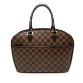 ルイ ヴィトン ダミエ サリア オリゾンタル ハンドバッグ N51282 ブラウン PVC レザー レディース LOUIS VUITTON 【中古】