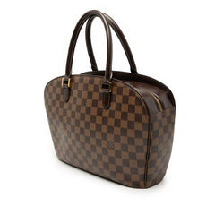 ルイ ヴィトン ダミエ サリア オリゾンタル ハンドバッグ N51282 ブラウン PVC レザー レディース LOUIS VUITTON 【中古】