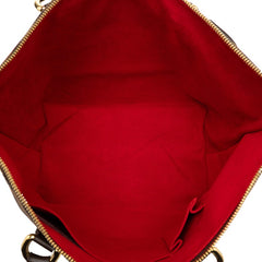 ルイ ヴィトン ダミエ サレヤMM トートバッグ N51182 ブラウン PVC レザー レディース LOUIS VUITTON 【中古】
