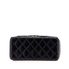 シャネル マトラッセ ココマーク チェーン バニティバッグ ブラック レザー レディース CHANEL 【中古】