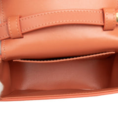 セリーヌ トリオンフ ミニ クロード 斜め掛け ショルダーバッグ ポシェット ピンクオレンジ レザー レディース CELINE 中古