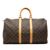 ルイ ヴィトン モノグラム キーポル45 ボストンバッグ ハンドバッグ M41428 ブラウン PVC レザー レディース LOUIS VUITTON 【中古】