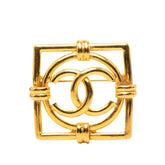 シャネル ヴィンテージ ココマーク スクエア ブローチ ゴールド メッキ レディース CHANEL 【中古】