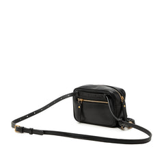 サンローラン ルー タッセル 斜め掛け ショルダーバッグ ポシェット 534817 ブラック レザー レディース SAINT LAURENT 中古