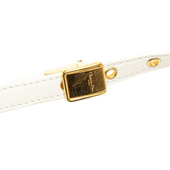 クリスチャンディオール カロ ラッキースター 斜め掛け チェーン ショルダーバッグ ホワイト カーフ レディース Christian Dior 【中古】