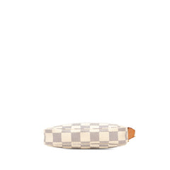 ルイ ヴィトン ダミエ アズール ポシェット アクセソワール ハンドバッグ アクセサリーポーチ N41207 ホワイト PVC レザー レディース LOUIS VUITTON 【中古】