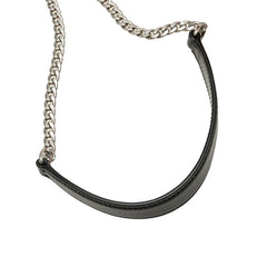プラダ カイエ 斜め掛け チェーン ショルダーバッグ 1BD045 レッド ブラック シルバー金具 レザー レディース PRADA 【中古】