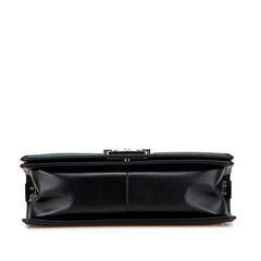 シャネル ボーイシャネル シェブロン Vステッチ チェーンショルダーバッグ ブラック ラムスキン レディース CHANEL 【中古】
