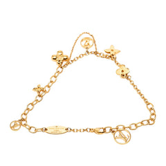 ルイ ヴィトン ブラスレ ブルーミング チェーン ブレスレット m64858 ゴールド メッキ レディース LOUIS VUITTON 【中古】