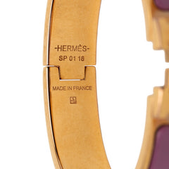 エルメス クリックH PM バングル ゴールド パープル メッキ レディース HERMES 【中古】