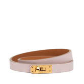 エルメス ミニ ケリー ドゥブルトゥール ブレスレット モーヴパール ゴールド金具 ヴォースイフト レディース HERMES 【中古】