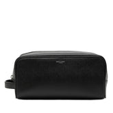 サンローラン ロゴ セカンドバッグ トラベルポーチ 609347 1GF0N ブラック レザー レディース SAINT LAURENT 【中古】