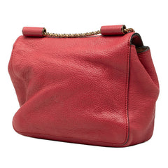 クロエ エルシー 斜め掛け チェーン ショルダーバッグ ピンク レザー レディース Chloe 中古