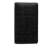シャネル ココマーク ニュートラベルライン 二つ折り 長財布 A15788 ブラック レザー レディース CHANEL 中古