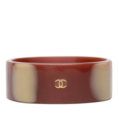 シャネル ココマーク バングル ブラウン ベージュ プラスチック レディース CHANEL 【中古】