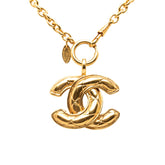 シャネル マトラッセ ココマーク ネックレス ゴールド メッキ レディース CHANEL 【中古】