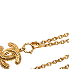 シャネル マトラッセ ココマーク ネックレス ゴールド メッキ レディース CHANEL 【中古】