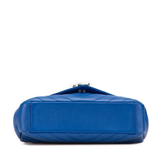 サンローラン YSL モノグラム カレッジ チェーンショルダーバッグ 403118 ブルー シープスキン レディース SAINT LAURENT 【中古】