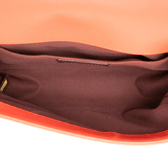 シャネル Vステッチ ココマーク ボーイシャネル チェーン ショルダーバッグ オレンジ ラムスキン レディース CHANEL 【中古】