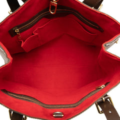 ルイ ヴィトン ダミエ ハムステッドGM トートバッグ ショルダーバッグ N51203 ブラウン PVC レディース LOUIS VUITTON 【中古】