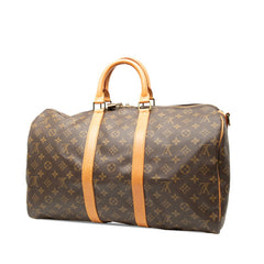 ルイ ヴィトン モノグラム キーポル バンドリエール45 ハンドバッグ ショルダーバッグ 2WAY M41418 ブラウン PVC レザー レディース LOUIS VUITTON 【中古】