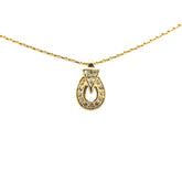 ディオール ペンダントネックレス ゴールド メッキ ラインストーン レディース Dior 【中古】