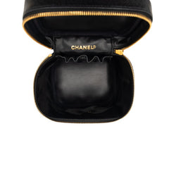 シャネル ココマーク バニティバッグ ハンドバッグ A01998 ブラック キャビアスキン レディース CHANEL 【中古】