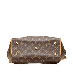 ルイ ヴィトン モノグラム ティヴォリPM ハンドバッグ M40143 ブラウン PVC レザー レディース LOUIS VUITTON 【中古】