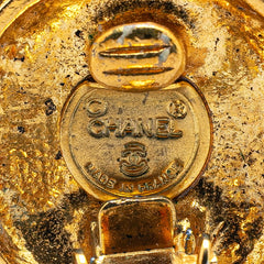 シャネル マトラッセ ココマーク ラインストーン イヤリング ゴールド メッキ レディース CHANEL 【中古】