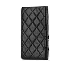 シャネル カンボンライン ココマーク 長財布 ブラック ラムスキン レディース CHANEL 【中古】