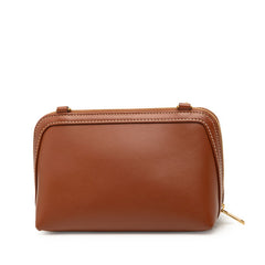 セリーヌ キュイル トリオンフ 斜め掛け チェーン ショルダーバッグ ブラウン レザー レディース CELINE 【中古】