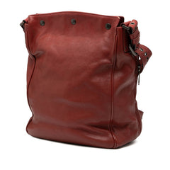 ボッテガヴェネタ イントレチャート ショルダーバッグ レッド レザー レディース BOTTEGAVENETA 中古