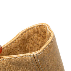 シャネル ココマーク チェーン トートバッグ ショルダーバッグ ベージュ キャビアスキン プラスチック レディース CHANEL 【中古】