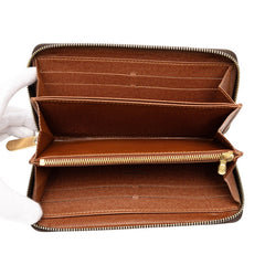 ルイ ヴィトン モノグラム ジッピーウォレット ラウンドファスナー 長財布 M60017 ブラウン PVC レディース LOUIS VUITTON 中古